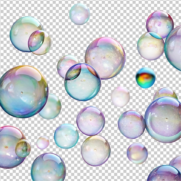 PSD psd of a soap bubbles on transparent background