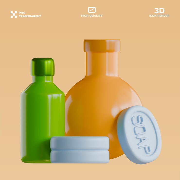 PSD иллюстрация psd для изготовления мыла в 3d