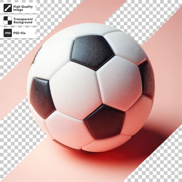 Psd soccer ball on transparent background