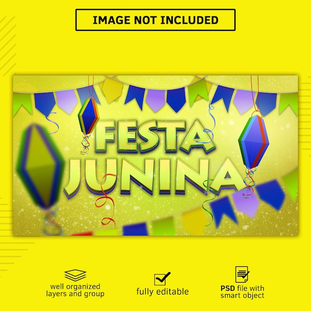 PSD psd social media banner sao joao voor festa junina