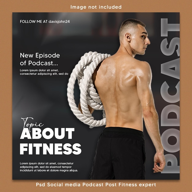 Psd social media fitness expert podcast post