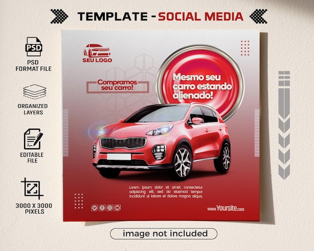 PSD psd social media flyer de vendas de automoveis