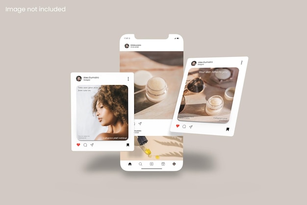 PSD mockup dei social media di psd