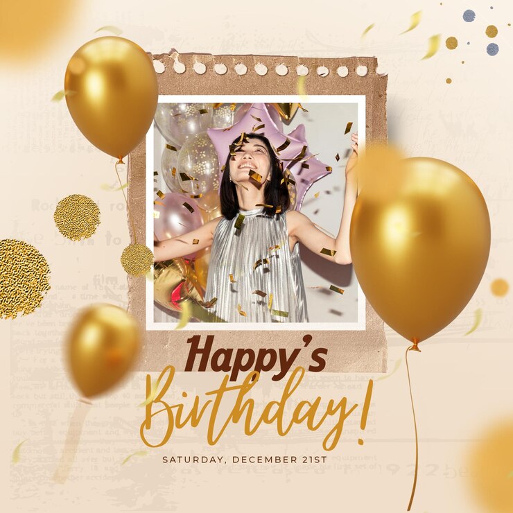 PSD psd 소셜 미디어 무드 보드 생일 프레임 모