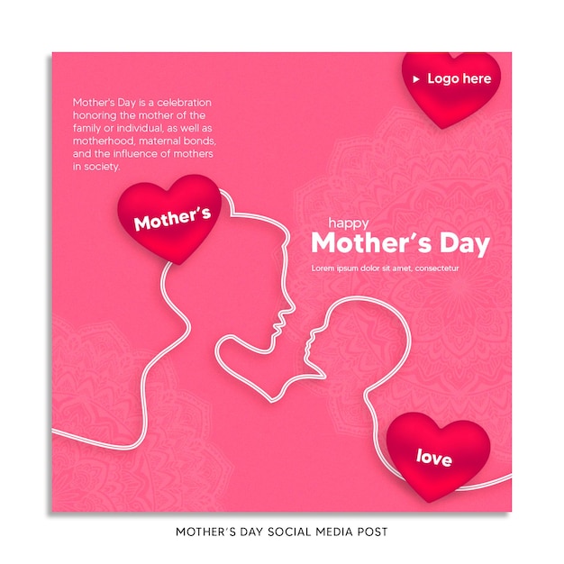 Psd social media Mothers Day Post