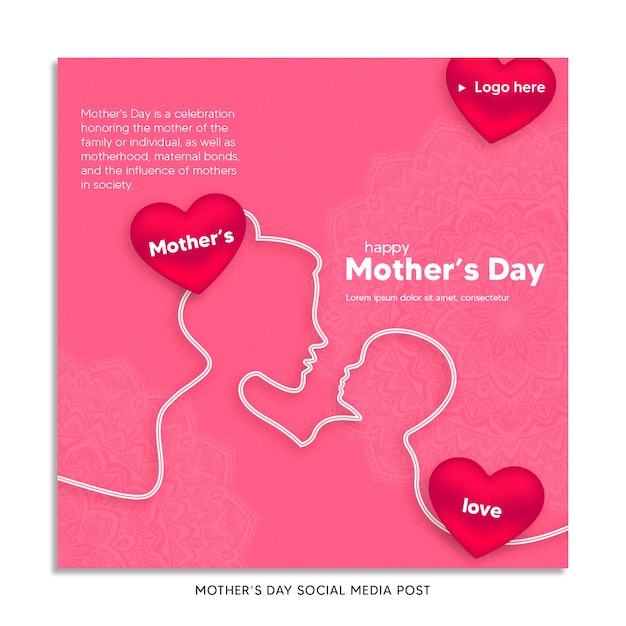 PSD psd social media mothers day post