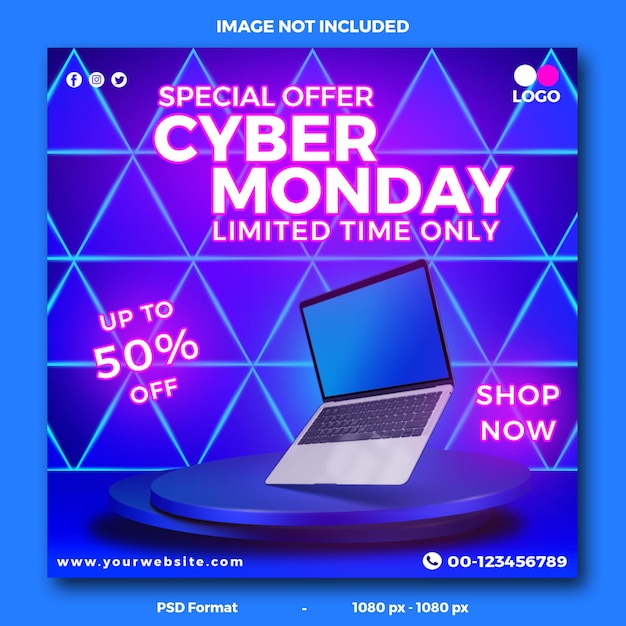 PSD psd social media post design for cyber monday