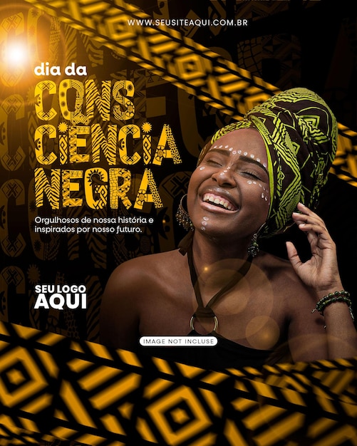 Psd social media post national day of black consciousness in brazil