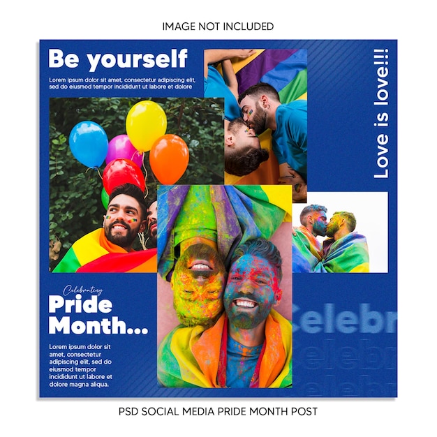 PSD psd social media pride month post