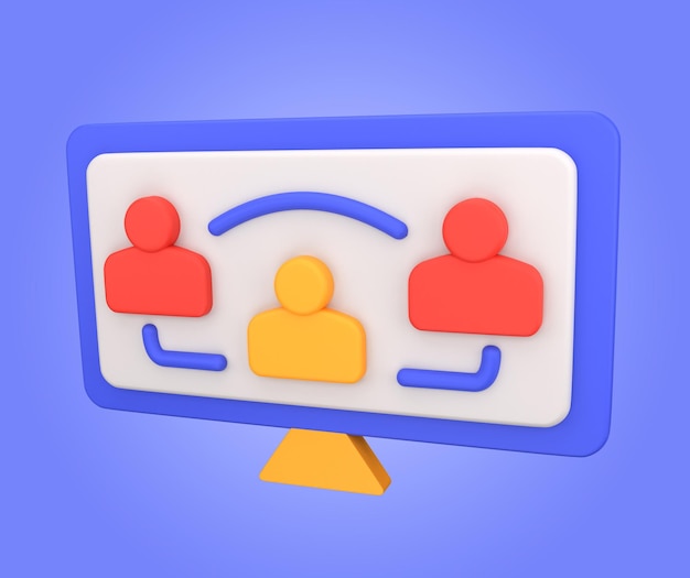 PSD social media sharing 3d icon