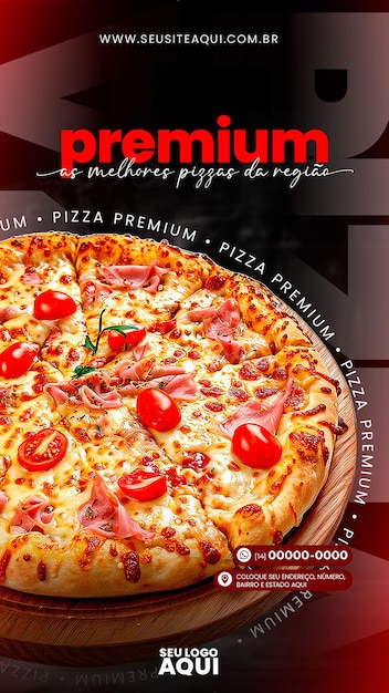 Psd social media verhaal pizzeria