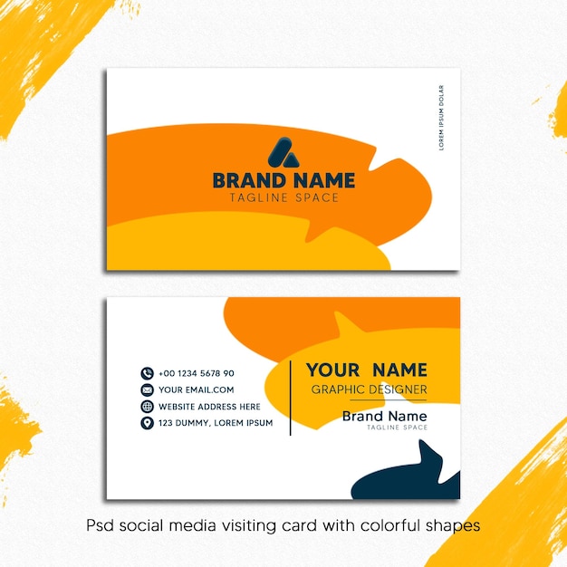 PSD psd social media visiting card templates with effects