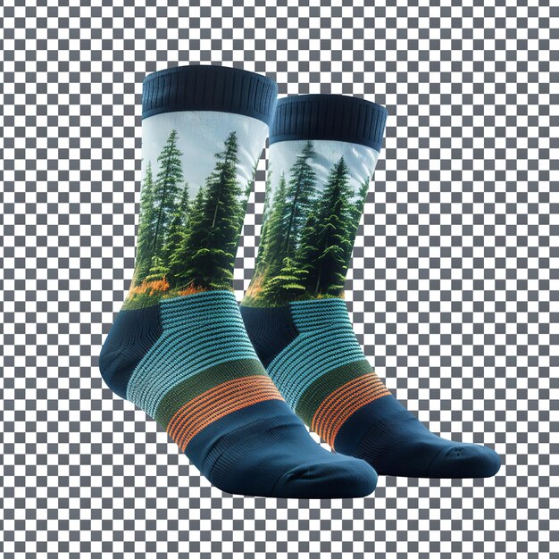 PSD psd socks isolated on transparent background