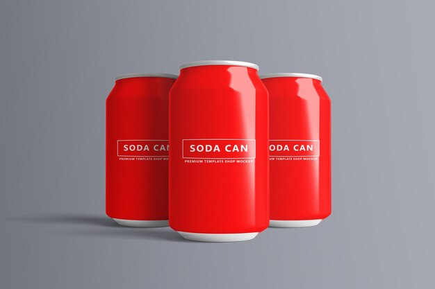 PSD psd soda can mockup