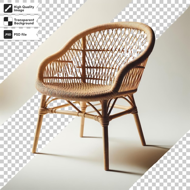 PSD psd in some asian countries and china craftsmen use cane or wicker furniture on transparent backgrou