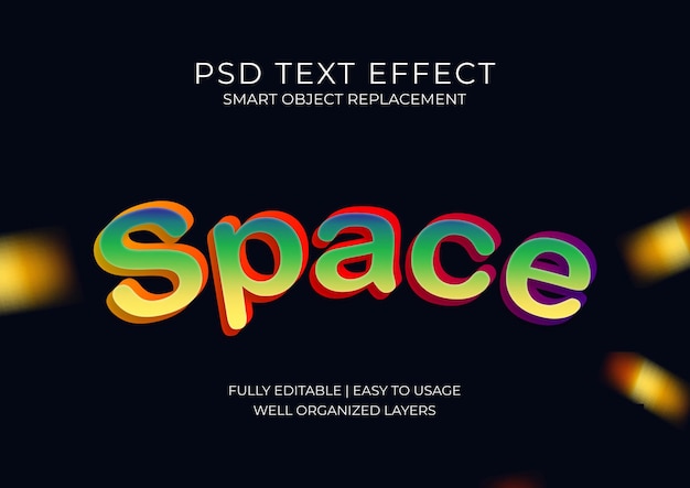 PSD Space Text Effect Editable