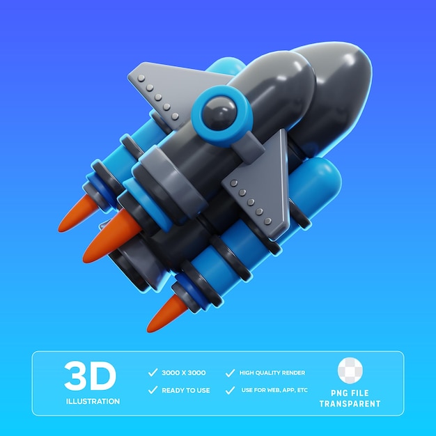 PSD psd космический корабль 3d иллюстрация