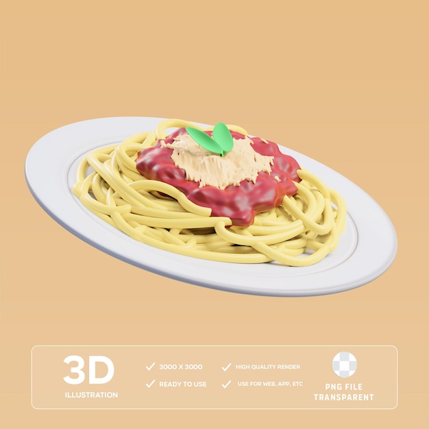 PSD Spaghetti 3D Ilustracja