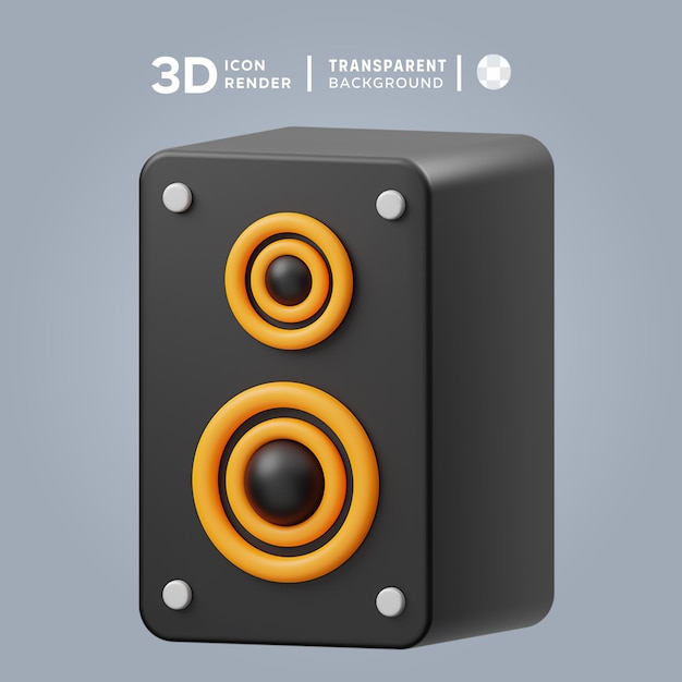 PSD psd speaker 3d-illustratie