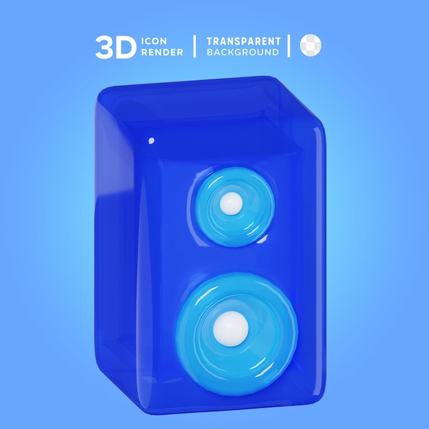 PSD psd speaker 3d-illustratie