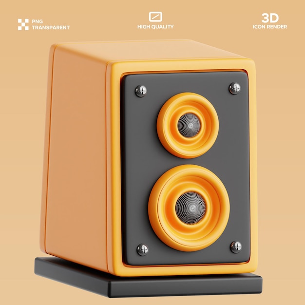 PSD Speaker 3D Illustration