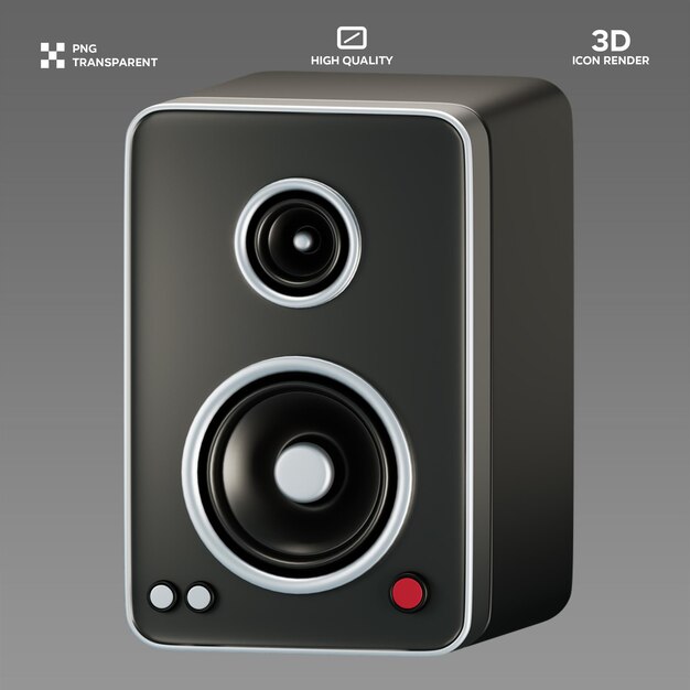 psd speaker 3d ilustration