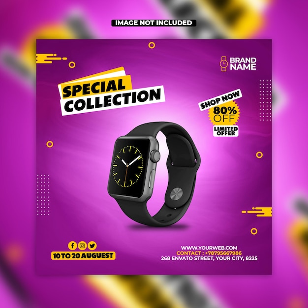 Psd special collection social media banner template