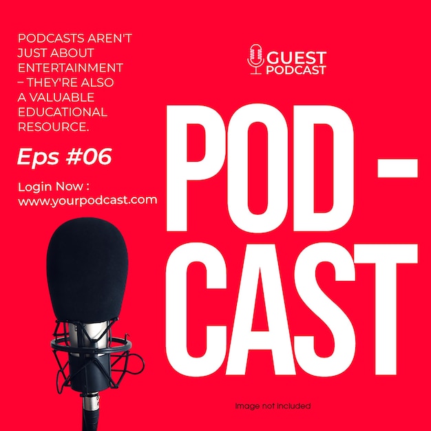 PSD Special Live Guest Podcast Design voor sociale media en Instagram Post Template