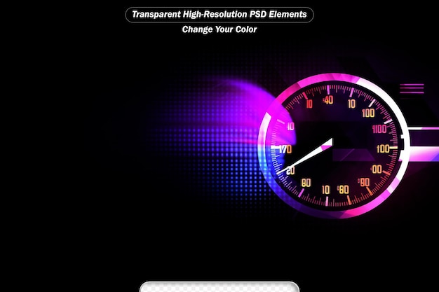 Psd speedometer progettazione del cruscotto automatico della velocità dell'auto tecnologia astratta del misuratore di velocità