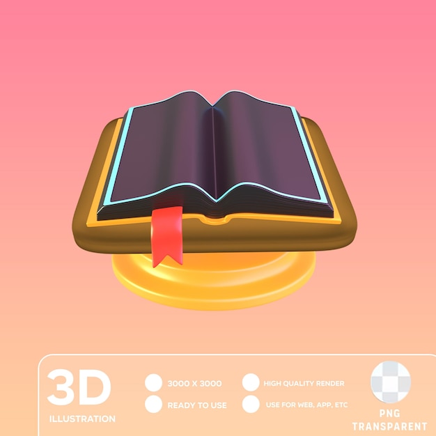 PSD psd spell book 3d illustration