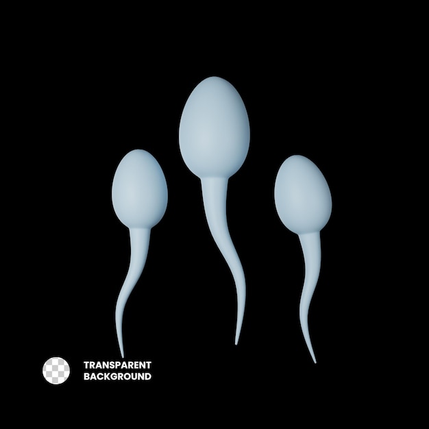 PSD psd sperm 3d icon illustration