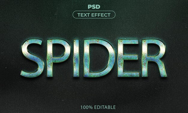 PSD psd spider tekst stijl effect