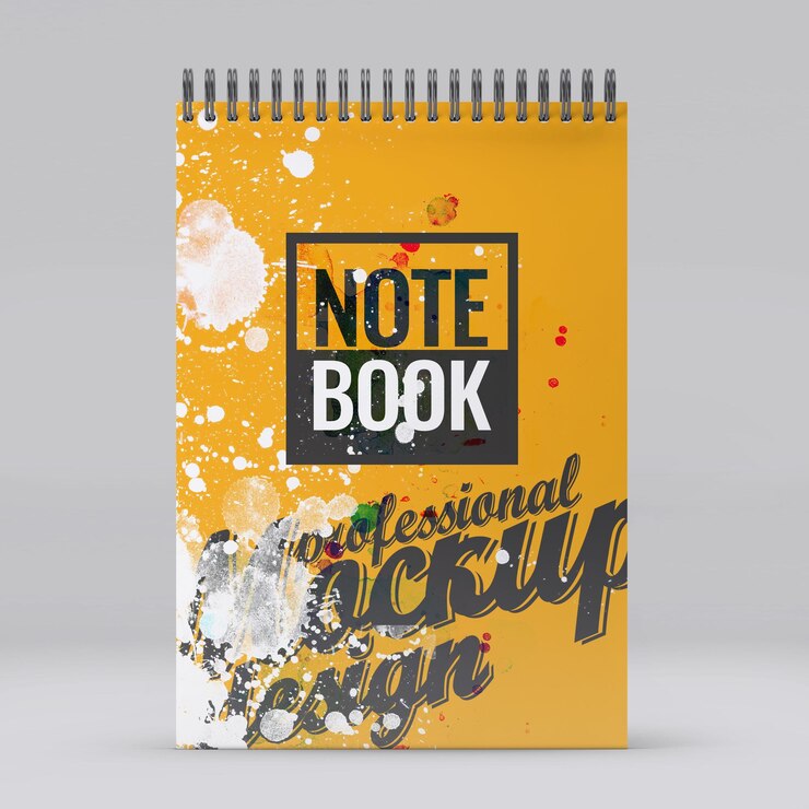 PSD psd spiraal schetsboek mockup