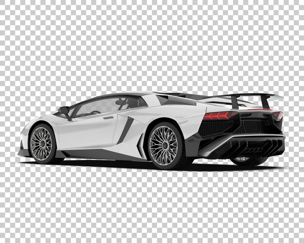 Mockup di auto sportiva psd isolato su sfondo trasparente illustrazione di rendering 3d