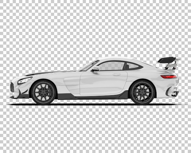 PSD psd sport car mockup isolated on transparent background 3d rendering illustration