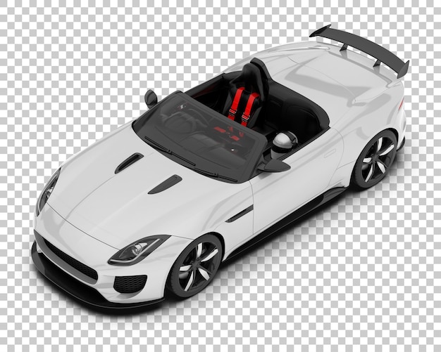 Mockup di auto sportiva psd isolato su sfondo trasparente illustrazione di rendering 3d