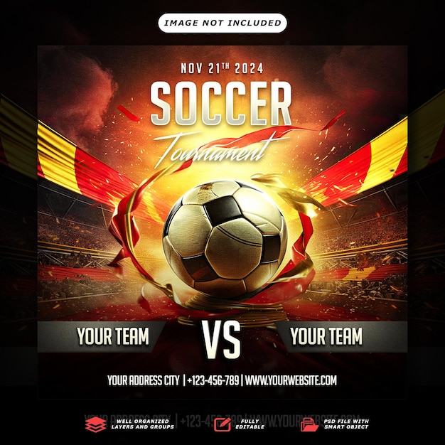 PSD psd sport flyer template in social media