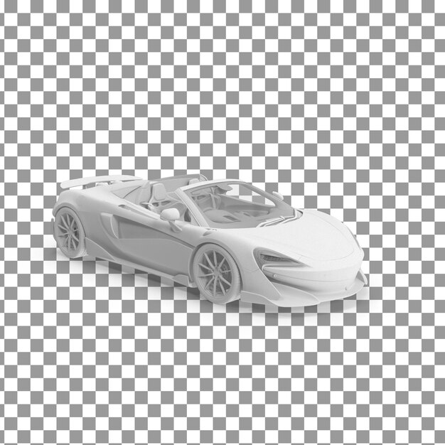 PSD psd sports car 3d on isolated and transparent background