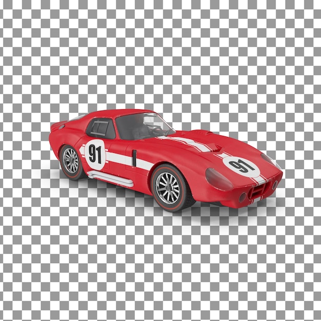 Psd sports car on isolated and transparent background