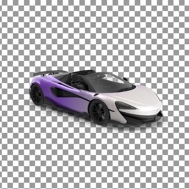 Psd sports car on isolated and transparent background