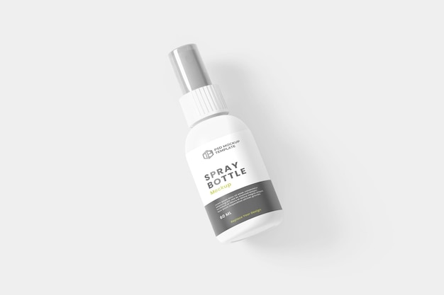 Psd spray bottle mockup realistic