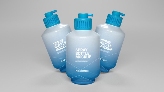 Mockup di flacone spray psd