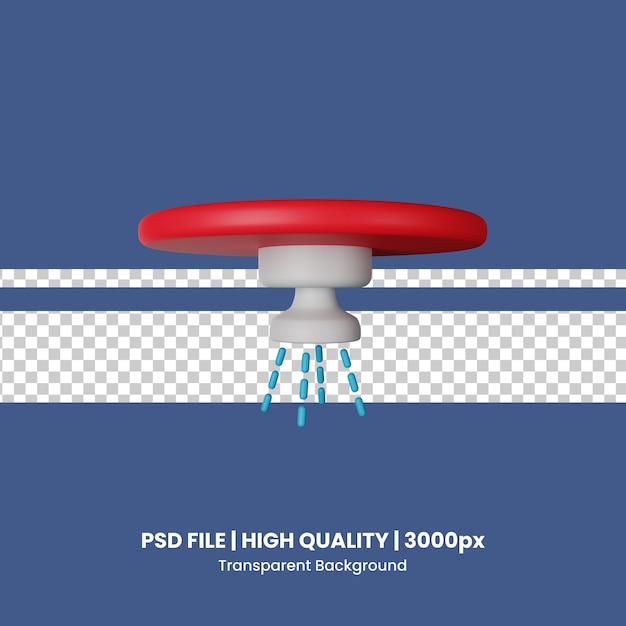 PSD psd sprinkler 3d icon illustratie