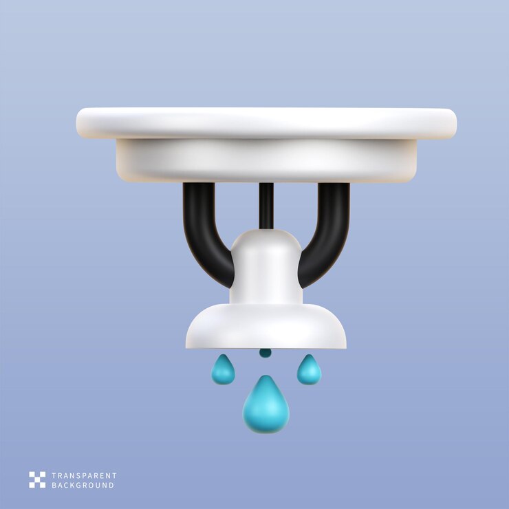 PSD psd sprinkler 3d illustration