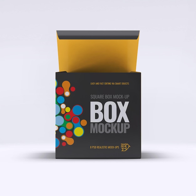 PSD psd square box mockup