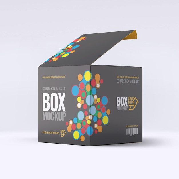 PSD psd square box mockup