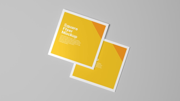 Psd square flyer mockup