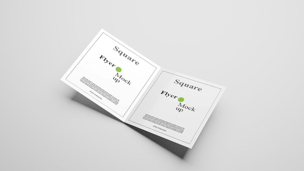 psd square flyer mockup