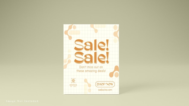 PSD square flyer mockup