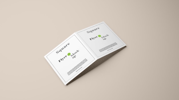 psd square flyer mockup